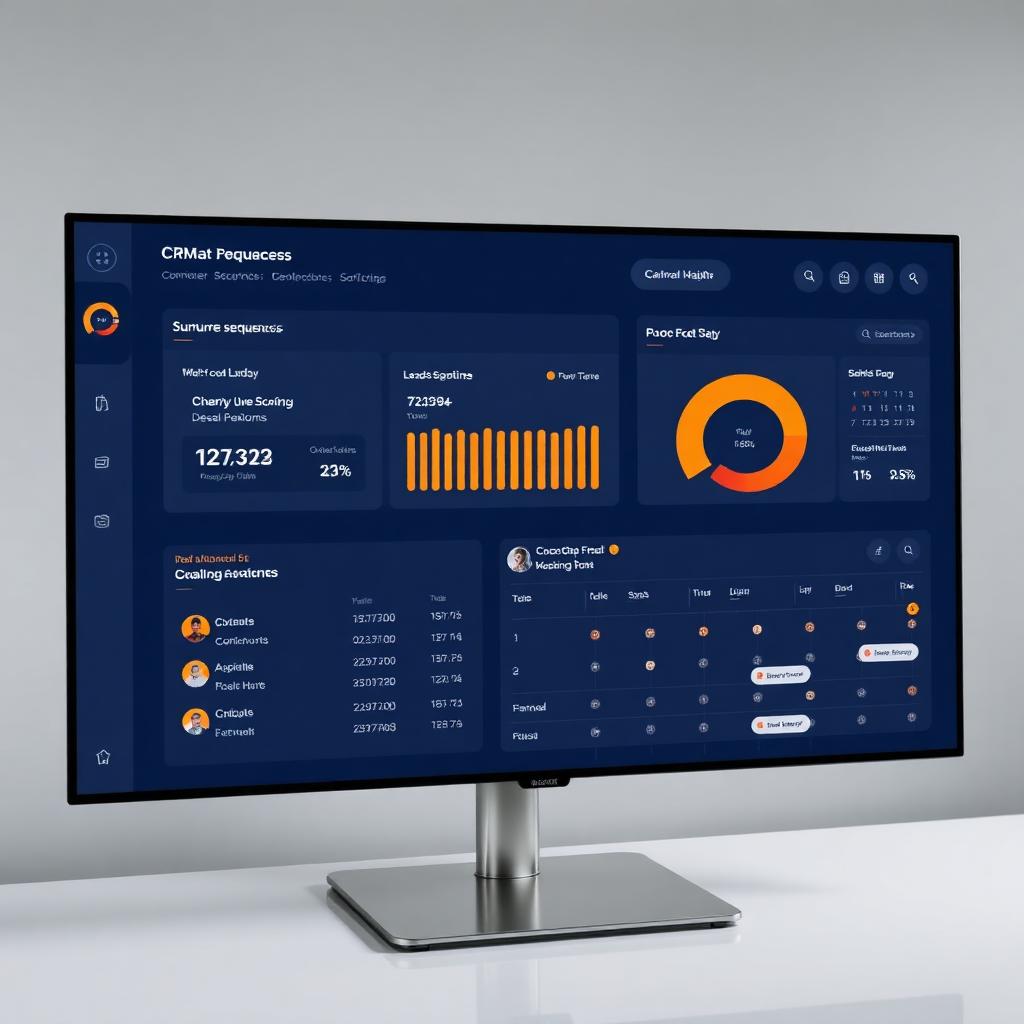 CRM dashboard with nurture sequences and lead scoring